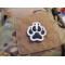 JTG K9 Dog Pawn Patch, black on white, JTG 3D Rubber Patch