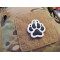JTG K9 Dog Pawn Patch, black on white, JTG 3D Rubber Patch