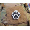 JTG K9 Dog Pawn Patch, black on white, JTG 3D Rubber Patch