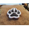 JTG K9 Dog Pawn Patch, black on white, JTG 3D Rubber Patch