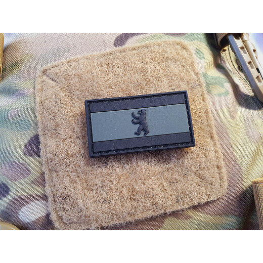 JTG Berliner Patch, steingrau oliv schwarz, 3D Rubber patch