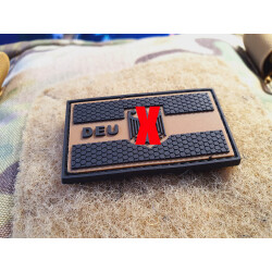 JTG DEU Flaggen Patch, klein, coyote, JTG 3D Rubber Patch