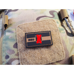 JTG DEU Flaggen Patch, klein, coyote, JTG 3D Rubber Patch