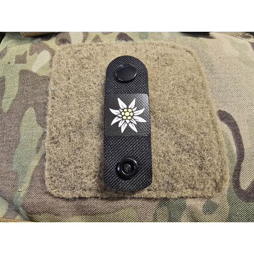 Edelweiss, NightStripes, black with colored logo