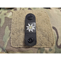Edelweiss, NightStripes, schwarz mit farbigem Logo