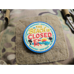 JTG The Beach is closed, WOC Retro Patch, fullcolor, JTG...