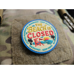 JTG The Beach is closed, WOC Retro Patch, fullcolor, JTG 3D Rubber Patch