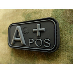 JTG - Blutgruppen Patch A POS, blackops / 3D Rubber patch