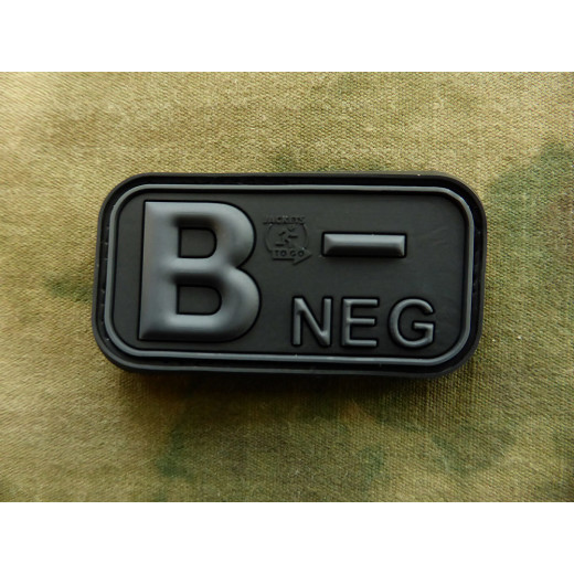 JTG - Bloodtype Patch B NEG, blackops / 3D Rubber patch